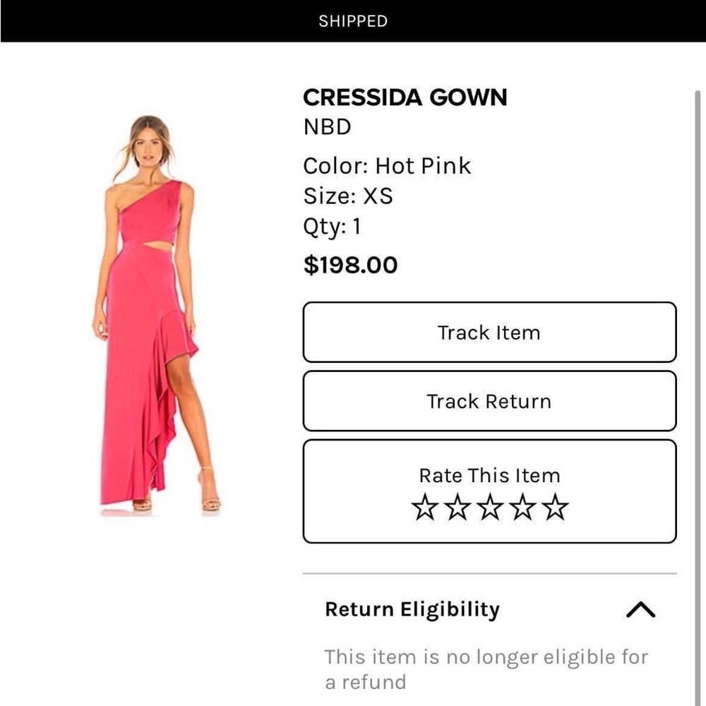Cressida Gown in Hot Pink
